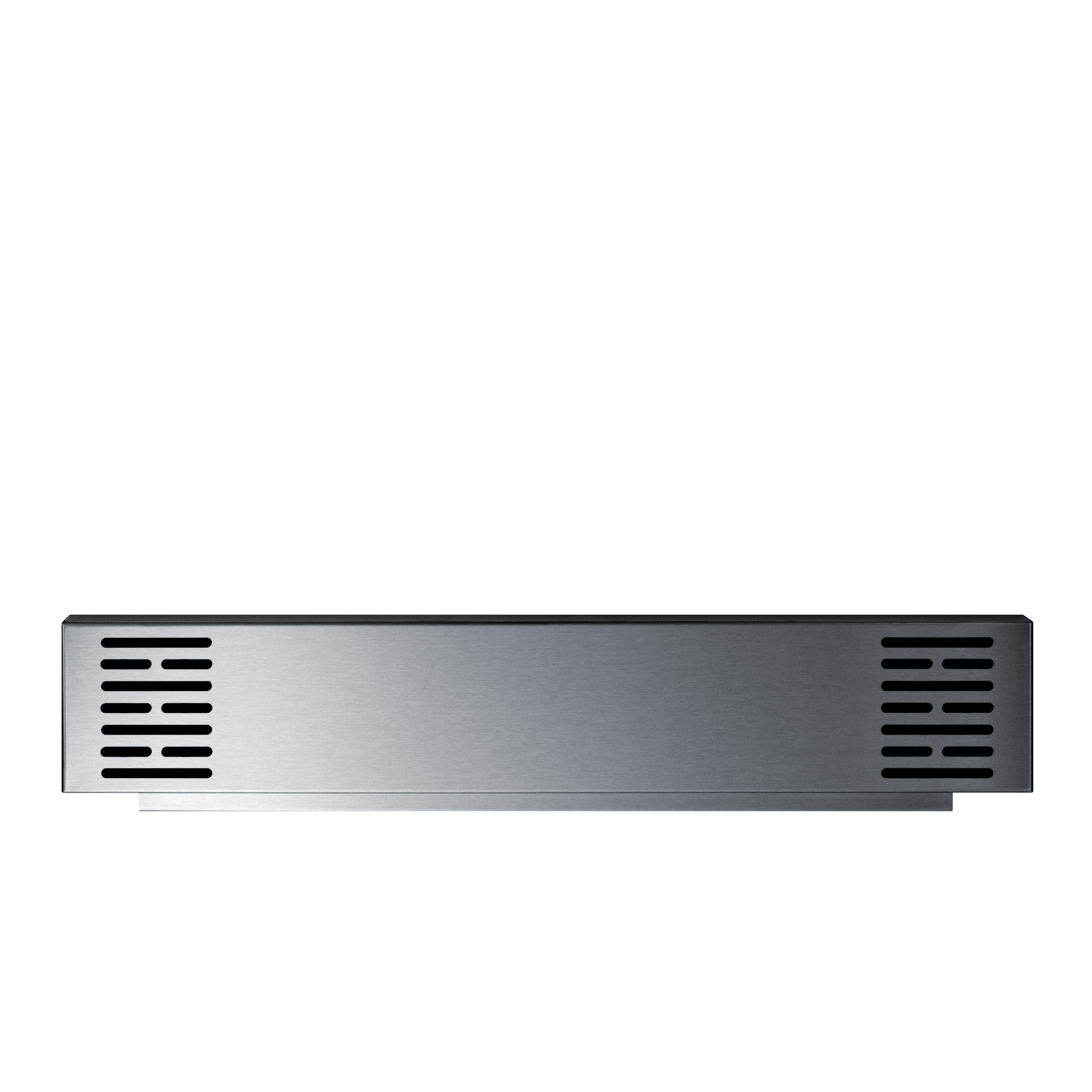 Wall oven trim kit in stainless steel to extend overall height to 39